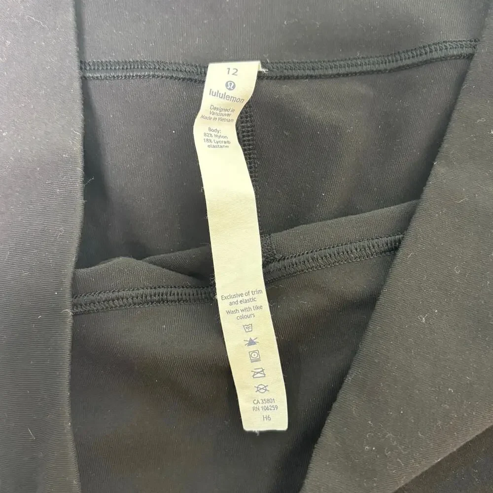 Lululemon Groove High Waist Black Long Leggings 12 - Picture 7 of 10